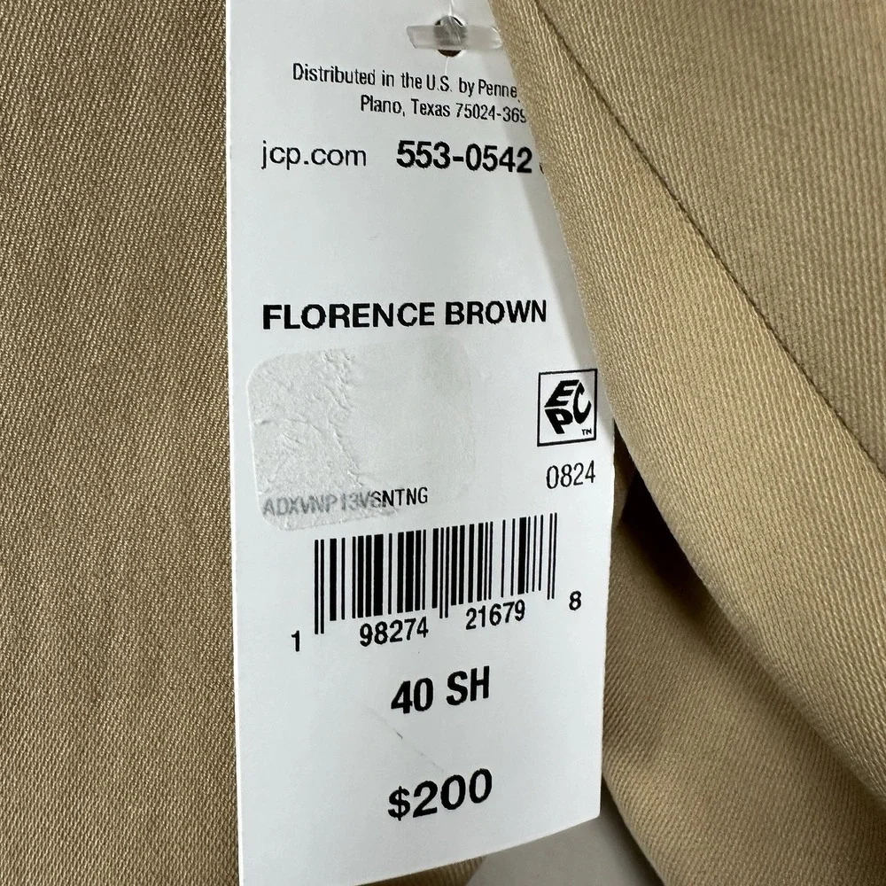 J Ferrar Men's 40S Slim Fit Blazer Brown Wedding Formal Party Holiday‎ NEW